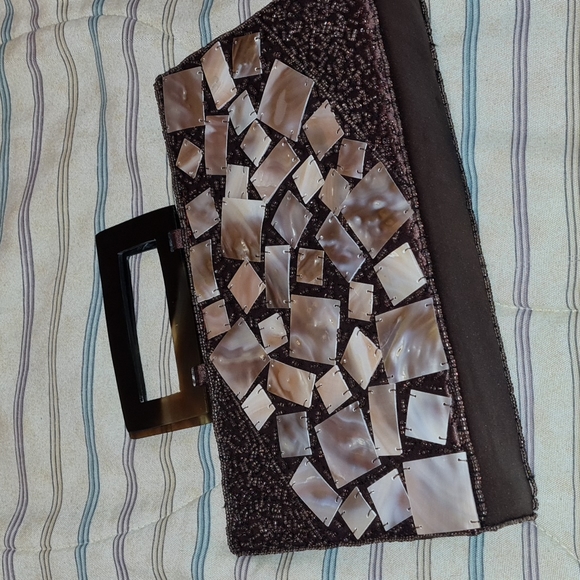 Beaded Brown Beaded Bag - Picture 6 of 9